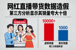 I网红直播带货数据造假 - 第三方分析显示其销量夸大十倍
